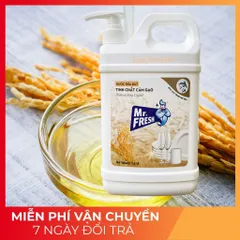 Nước Rửa Chén Mr.Fresh 1.6L Tinh Chất Cám Gạo - Làm Sạch Dầu Mỡ, Dịu Nhẹ Với Da Tay, An Toàn Cho Gia Đình