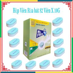 Viên Rửa Chén Bát Mr.Fresh 82 Viên 10G - Công Nghệ PureClean, Làm Sạch và Làm Bóng Nhanh Chóng Cho Máy Rửa Chén Bát