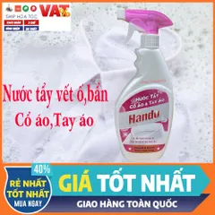 Nước Tẩy Vết Bẩn Cổ Áo, Tay Áo Hando 500ml - An Toàn, Hiệu Quả, Dễ Sử Dụng Cho Quần Áo Sạch Như Mới