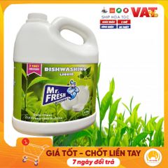 Nước rửa chén bát siêu đậm đặc Mr.Fresh 4.2kg - Hương trà xanh & quế, làm sạch dầu mỡ hiệu quả, sản phẩm nội địa Hàn Quốc