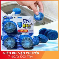 Viên tẩy và khử mùi bồn cầu tự động Mr.Fresh - Vỉ 3 viên kháng khuẩn, giữ sạch và thơm mát cho bồn cầu nhà bạn.