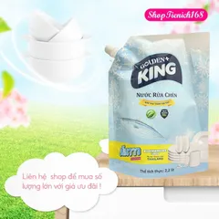 Nước Rửa Chén Bát Khử Mùi Hải Sản Golden King Túi 2.2L Can 4L 358839