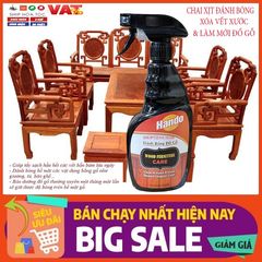 Xịt Đánh Bóng Đồ Gỗ HANDO 600ml - Tẩy Sạch Vết Xước, Bảo Dưỡng & Làm Mới Bề Mặt Gỗ Đơn Giản, Hiệu Quả
