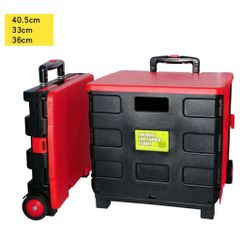 Thùng đựng đồ đa năng gấp gọn có bánh xe để coop xe ô tô  Mầu Xanh