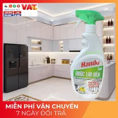 Nước Lau Nhà Bếp Hando 500ml - Tẩy Rửa Đồ Trang Sức, Hương Hoa Mát - Sản Xuất Tại Việt Nam