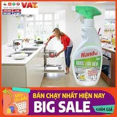 Nước Lau Nhà Bếp Hando 500ml - Tẩy Rửa Đồ Trang Sức, Hương Hoa Mát - Sản Xuất Tại Việt Nam