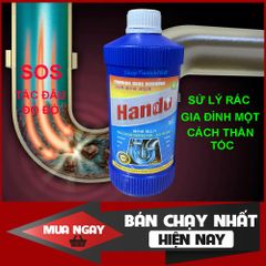 Nước Thông Tắc Đường Ống Hando 1000ml - Giải Quyết Tắc Nghẽn Nhanh Chóng, An Toàn Cho Hệ Thống Cống Rãnh