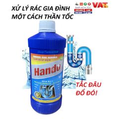 Nước Thông Tắc Đường Ống Hando 1000ml - Giải Quyết Tắc Nghẽn Nhanh Chóng, An Toàn Cho Hệ Thống Cống Rãnh