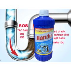 Nước Thông Tắc Đường Ống Hando 1000ml - Giải Quyết Tắc Nghẽn Nhanh Chóng, An Toàn Cho Hệ Thống Cống Rãnh
