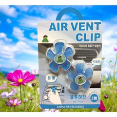 Kẹp khử mùi ô tô Air Vent Clip Hàn Quốc - Hương Blue Herb Tươi Mát Giúp Thư Giãn Không Gian Xe Hơi