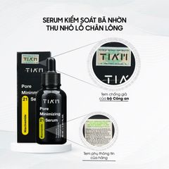 Serum Tia'm Pore Minimizing 21 Niacinamide 1% Zinc BHA 40ml - Chăm sóc da, thu nhỏ lỗ chân lông, điều trị mụn, cải thiện sắc tố da