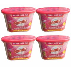 Bộ 4 Bình Hút Ẩm Hando 450ml - Chống Nấm Mốc, Khử Mùi Hiệu Quả Với Hương Hoa Hồng Dịu Nhẹ, Sản Phẩm Thiết Thực Cho Mọi Nhà