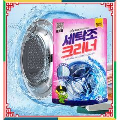 Bộ 2 Gói Bột Tẩy Vệ Sinh Lồng Máy Giặt 450g - Dụng Cụ Tẩy Rửa Hiệu Quả Cho Máy Giặt Hàn Quốc