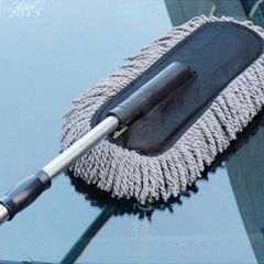 Chổi Lau Rửa Xe Ô Tô Cao Cấp Sợi Dầu - Tiện Ích Vệ Sinh Ô Tô Đen Chắc Chắn và Bền Bỉ 76cm
