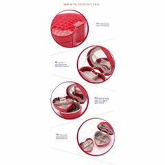 [HOT] Hộp đựng đồ trang sức hình trái tim bọc da (Đỏ)