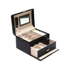 [HOT] Hộp đựng đồ trang sức da cá sấu chữ nhật Tím