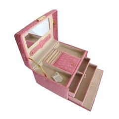 [HOT] Hộp đựng đồ trang sức da cá sấu chữ nhật Tím