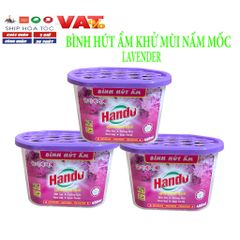 Bộ 3 Bình Hút Ẩm Hando 450ml - Chống Mốc, Khử Mùi, Hương Hoa Lavender - Sản Phẩm Thiết Yếu Cho Không Gian Sống Thoáng Mát