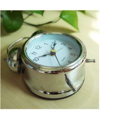 Đồng Hồ Báo Thức Inox Cổ Điển 2 Chuông - Màu Ngẫu Nhiên, Kiểu Dáng Nhỏ Gọn, Chạy Êm, Có Đèn LED Xem Giờ Tối