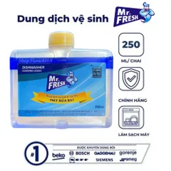 Dung Dịch Vệ Sinh Máy Rửa Chén Bát Mr.Fresh 250ml - Tẩy Vết Dầu Mỡ & Cặn Vôi Hiệu Quả với Mùi Hương Cam Quýt Tươi Mát