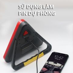 Tam Giác Cảnh Báo Nguy Hiểm  Đèn LED  Đa Năng Kiêm Pin Sạc Dự Phòng Cho Ô Tô