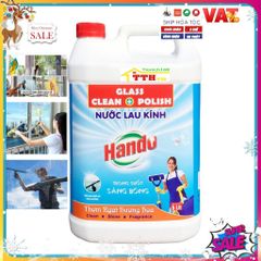Nước Lau Kính HANDO Can 10L - Hương Sắc Biển, Không Vệt Sọc, Chống Bám Bụi - Dùng Cho Khách Sạn, Nhà Hàng, Vệ Sinh Công Nghiệp
