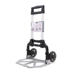 Xe Kéo Hàng Khung Nhôm Chịu Tải 80kg - Dụng Cụ Tiện Ích Di Chuyển Hàng Hóa Nhanh Chóng, Gọn Nhẹ, Đen Bạc