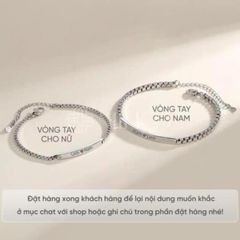 Vòng Tay Đôi Titan Khắc Tên Miễn Phí - Lắc Tay Nam Nữ Tình Yêu MINCO, Quà Tặng Ý Nghĩa Cho Bạn Thân