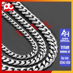 Dây Chuyền Nam Titan Cao Cấp - Phong Cách Đẳng Cấp và Mạnh Mẽ, Chất Liệu Bền, Không Gỉ, Phụ Kiện Thời Trang Nam 10mm Màu Trắng