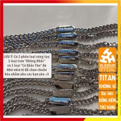 Lắc Tay Khắc Tên theo Yêu Cầu - Vòng Tay Đôi Unisex Chất Liệu Titan - Quà Tặng Thú Vị cho Cặp Đôi, Bạn Bè