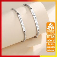 Vòng Tay Cặp Khắc Tên Titan Cao Cấp - Lắc Tay Đôi Nam Nữ Bạn Thân Thời Trang Bền Đẹp, Quà Tặng Ý Nghĩa