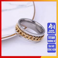 Nhẫn Titan Cao Cấp Nam Nữ - Thiết Kế Đẳng Cấp, Chống Gỉ, Không Kích Ứng - Phụ Kiện Thời Trang Thép Không Gỉ