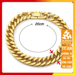 Lắc Tay Titan Cao Cấp Nam Nữ - Thiết Kế Mạnh Mẽ, Bền Bỉ Không Gỉ, Phong Cách Thời Trang Đẳng Cấp, Màu Vàng Sang Trọng 10mm