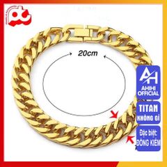 Lắc Tay Titan Cao Cấp Nam Nữ - Thiết Kế Mạnh Mẽ, Bền Bỉ Không Gỉ, Phong Cách Thời Trang Đẳng Cấp, Màu Vàng Sang Trọng 10mm