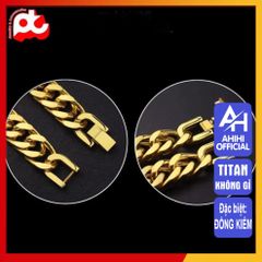 Lắc Tay Titan Cao Cấp Nam Nữ - Thiết Kế Mạnh Mẽ, Bền Bỉ Không Gỉ, Phong Cách Thời Trang Đẳng Cấp, Màu Vàng Sang Trọng 10mm