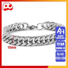 Lắc Tay Titan Cao Cấp Nam Nữ - Thiết Kế Mạnh Mẽ, Bền Bỉ Không Gỉ, Phong Cách Thời Trang Đẳng Cấp, Màu Vàng Sang Trọng 10mm