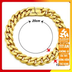 Lắc Tay Nam Titan Cao Cấp - Phong Cách Mạnh Mẽ, Bền Bỉ, Không Gỉ, Thời Trang Đẳng Cấp, Quà Tặng Nam Thanh Lịch 13mm Mạ Vàng