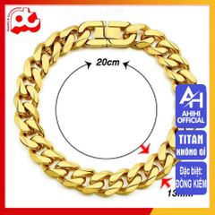 Lắc Tay Nam Titan Cao Cấp - Phong Cách Mạnh Mẽ, Bền Bỉ, Không Gỉ, Thời Trang Đẳng Cấp, Quà Tặng Nam Thanh Lịch 13mm Mạ Vàng
