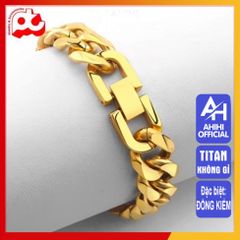 Lắc Tay Nam Titan Cao Cấp - Phong Cách Mạnh Mẽ, Bền Bỉ, Không Gỉ, Thời Trang Đẳng Cấp, Quà Tặng Nam Thanh Lịch 13mm Mạ Vàng