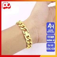 Lắc Tay Nam Titan Cao Cấp - Phong Cách Mạnh Mẽ, Bền Bỉ, Không Gỉ, Thời Trang Đẳng Cấp, Quà Tặng Nam Thanh Lịch 13mm Mạ Vàng