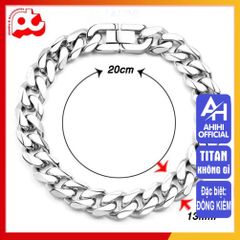 Lắc Tay Nam Titan Cao Cấp - Phong Cách Mạnh Mẽ, Bền Bỉ, Không Gỉ, Thời Trang Đẳng Cấp, Quà Tặng Nam Thanh Lịch 13mm Mạ Vàng