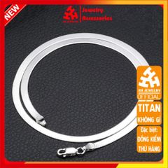 Dây Chuyền Nam Titan Cao Cấp Sang Trọng - Phụ Kiện Thời Trang Mạnh Mẽ, Chống Oxy Hóa, Được Thiết Kế Hiện Đại, Kích Thước 3mm
