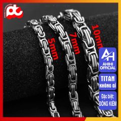 Lắc Tay Titan Nam Cao Cấp Thời Trang - Thiết Kế Ziczac Vuông Sang Trọng, Chất Liệu Bền Bỉ Không Gỉ, Kích Cỡ 9mm Màu Trắng