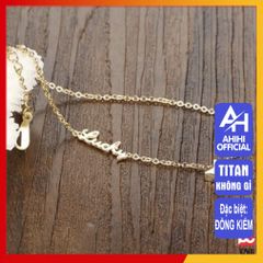 Lắc Chân Nữ Titan Cao Cấp - Sang Trọng, Không Gỉ, Thiết Kế Thanh Lịch, Phụ Kiện Thời Trang Duyên Dáng, Tặng Quà Hoàn Hảo