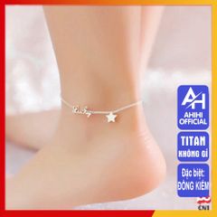 Lắc Chân Nữ Titan Cao Cấp - Sang Trọng, Không Gỉ, Thiết Kế Thanh Lịch, Phụ Kiện Thời Trang Duyên Dáng, Tặng Quà Hoàn Hảo