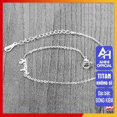 Lắc Chân Nữ Titan Cao Cấp - Sang Trọng, Không Gỉ, Thiết Kế Thanh Lịch, Phụ Kiện Thời Trang Duyên Dáng, Tặng Quà Hoàn Hảo