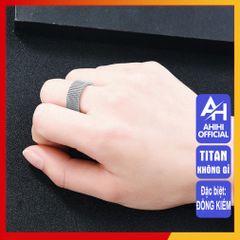 Nhẫn Titan Cao Cấp Nam Nữ - Phong Cách Hiện Đại, Chống Gỉ, Chống Trầy Xước - Trang Sức Unisex Mạnh Mẽ, Sang Trọng