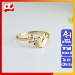 Nhẫn Nữ Titan Cao Cấp Chữ Love - Nhẫn Phong Cách Thanh Lịch, Chống Gỉ, Đa Dạng Màu Sắc và Kích Thước, Quà Tặng Đặc Biệt