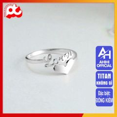 Nhẫn Nữ Titan Cao Cấp Chữ Love - Nhẫn Phong Cách Thanh Lịch, Chống Gỉ, Đa Dạng Màu Sắc và Kích Thước, Quà Tặng Đặc Biệt