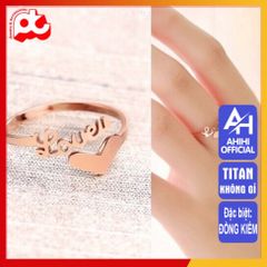 Nhẫn Nữ Titan Cao Cấp Chữ Love - Nhẫn Phong Cách Thanh Lịch, Chống Gỉ, Đa Dạng Màu Sắc và Kích Thước, Quà Tặng Đặc Biệt